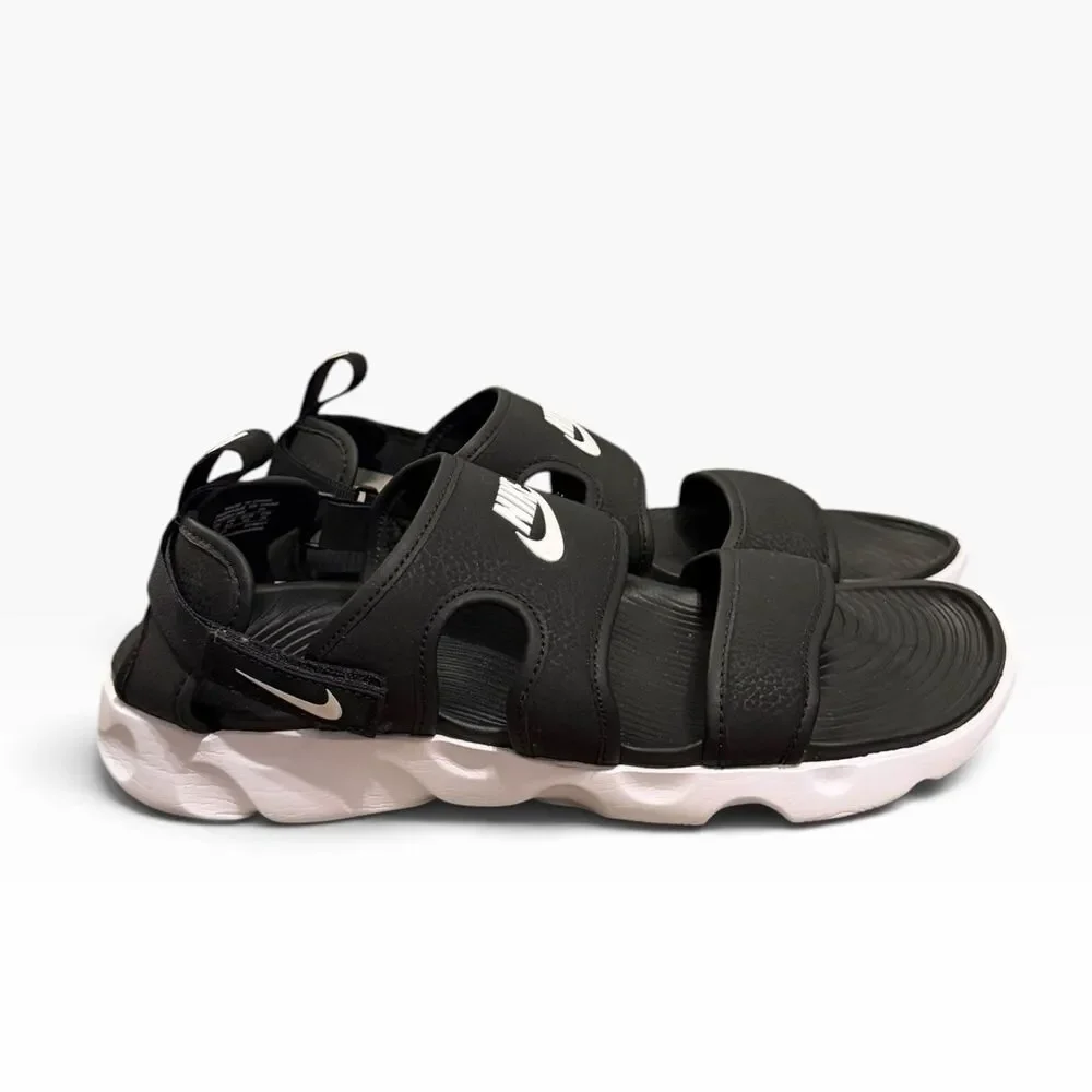 Nike Owaysis Sandals Mens 11 Black White CK9283-002 Adjustable Strap Slides